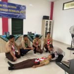 Satlantas Polres Pringsewu Latih Siswa Penanganan Laka