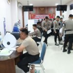 Polres Morowali Periksa Kesehataan Personel Pengamanan Pendaftara di KPU