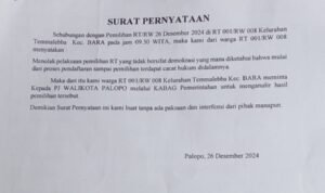 Warga Tolak Hasil Pemilihan Ketua RT di Temmalebba Palopo, Diduga Ada Indikasi Kecurangan