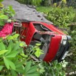 Truk Bermuatan Sayur Terjun ke Halaman Warga di Palopo Sulsel, Sopir Selamat